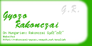 gyozo rakonczai business card